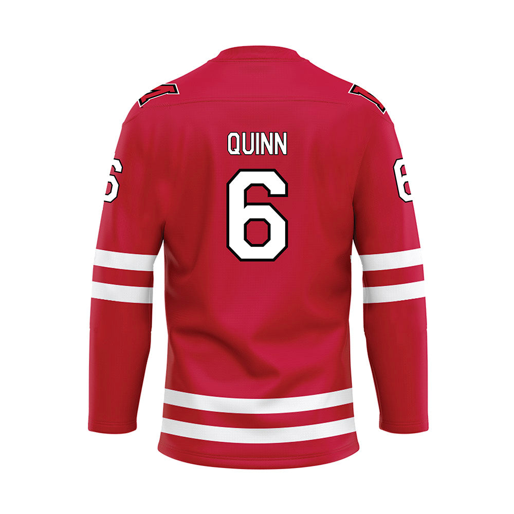 Miami of Ohio - NCAA Men's Ice Hockey : Michael Quinn - Red Hockey Jersey-1