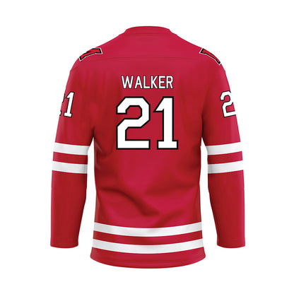 Miami of Ohio - NCAA Men's Ice Hockey : Bradley Walker - Red Hockey Jersey-1