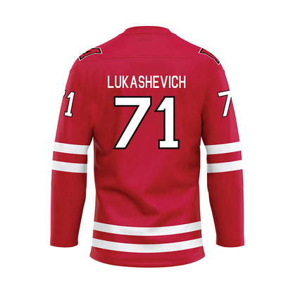Miami of Ohio - NCAA Men's Ice Hockey : Vladislav Lukashevich - Red Hockey Jersey-1
