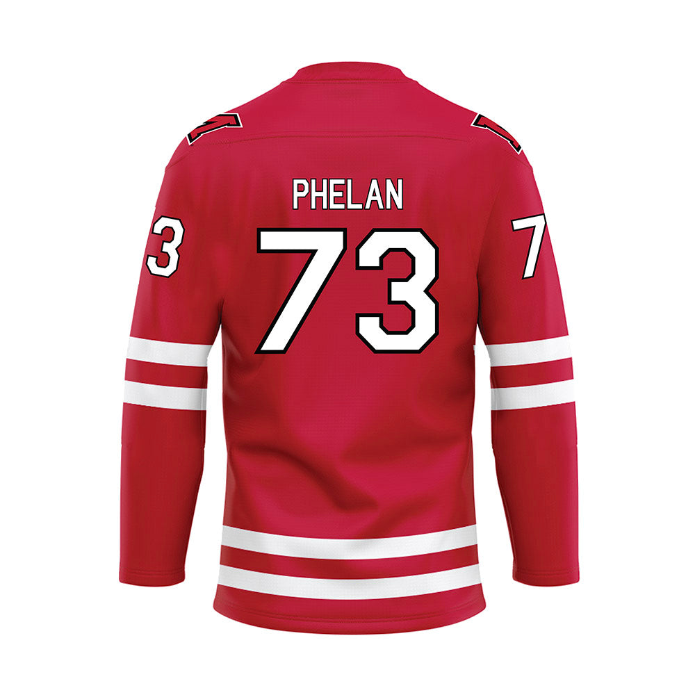 Miami of Ohio - NCAA Men's Ice Hockey : Michael Phelan - Red Hockey Jersey-1