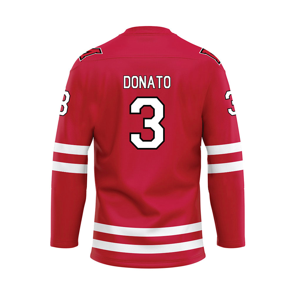 Miami of Ohio - NCAA Men's Ice Hockey : Nick Donato - Red Hockey Jersey-1