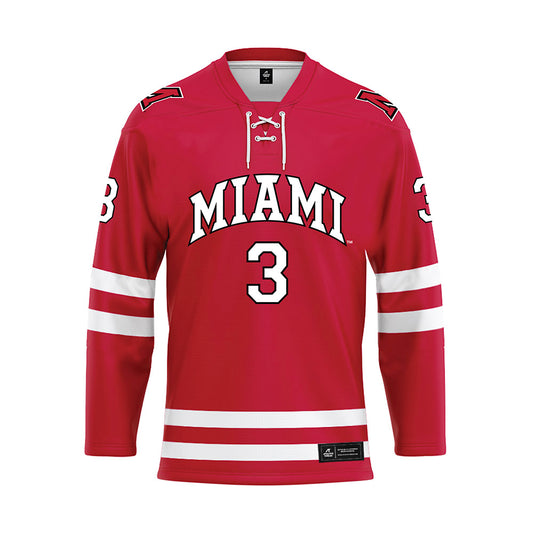 Miami of Ohio - NCAA Men's Ice Hockey : Nick Donato - Red Hockey Jersey-0