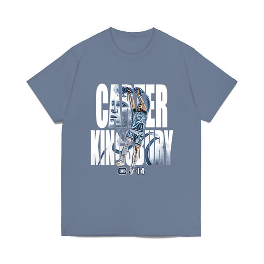 The Citadel - NCAA Men's Basketball : Carter Kingsbury - Collage Comfort Colors T-Shirt-0