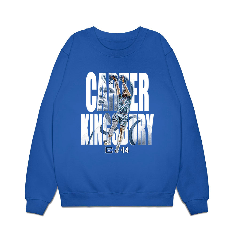 The Citadel - NCAA Men's Basketball : Carter Kingsbury - Collage Premium Crewneck Sweatshirt-0