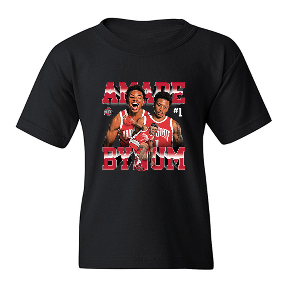 Ohio State - NCAA Men's Basketball : Amare Bynum - Caricature Youth T-Shirt-0