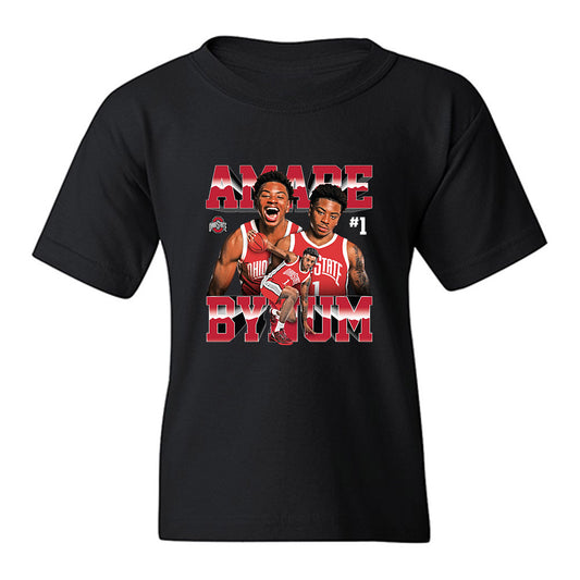 Ohio State - NCAA Men's Basketball : Amare Bynum - Caricature Youth T-Shirt-0