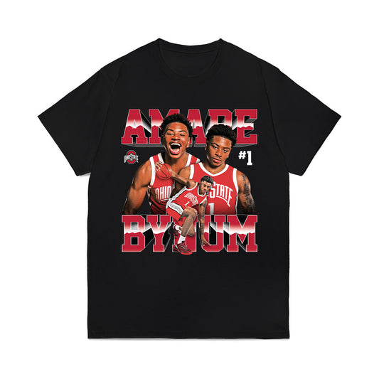 Ohio State - NCAA Men's Basketball : Amare Bynum - Caricature Comfort Colors T-Shirt-0