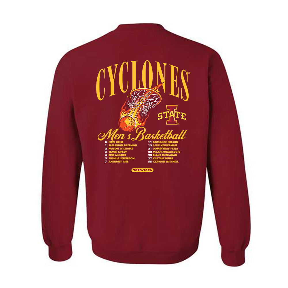 Iowa State - NCAA Men's Basketball : Roster Crewneck Sweatshirt-1