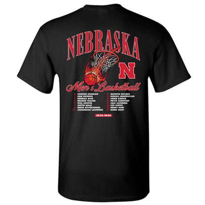 Nebraska - NCAA Men's Basketball : - 25-26 Roster T-Shirt-1