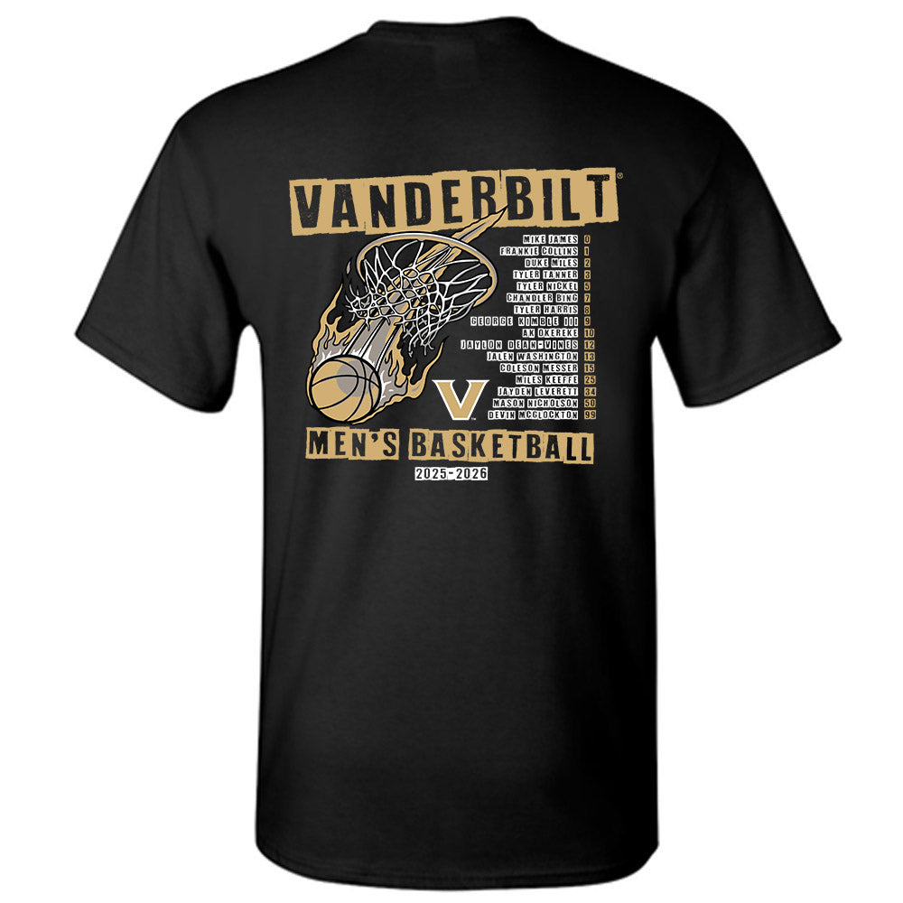 Vanderbilt - NCAA Men's Basketball : - 25-26 Roster T-Shirt-1