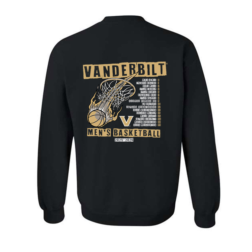 Vanderbilt - NCAA Men's Basketball : - 25-26 Roster Crewneck Sweatshirt-1