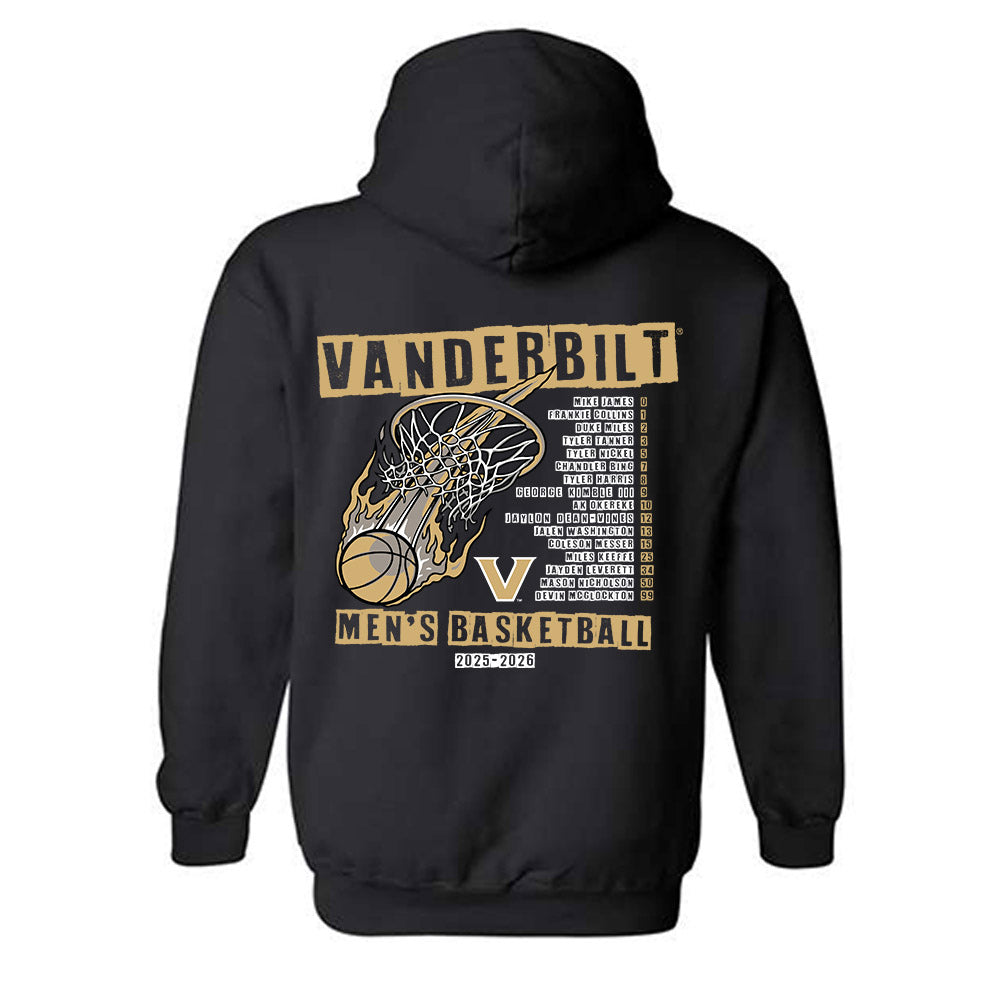 Vanderbilt - NCAA Men's Basketball : - 25-26 Roster Hooded Sweatshirt-1