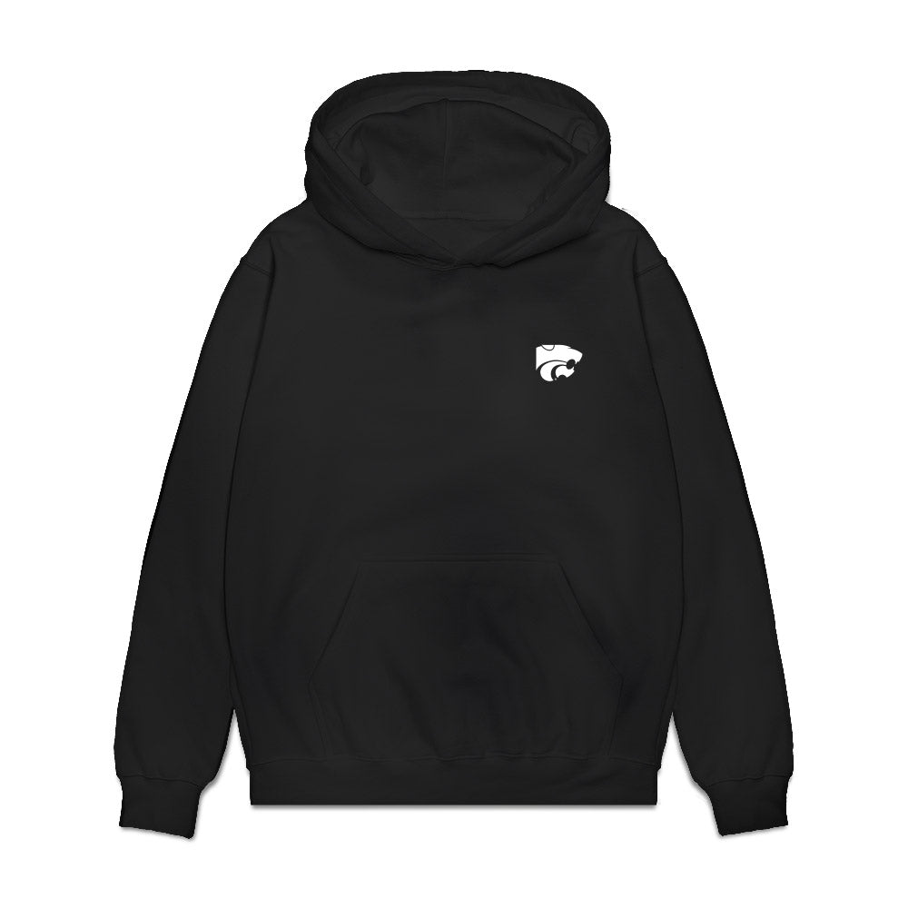 Kansas State - NCAA Baseball : Ethan Giesbrecht - Caricature Premium Hooded Sweatshirt-0