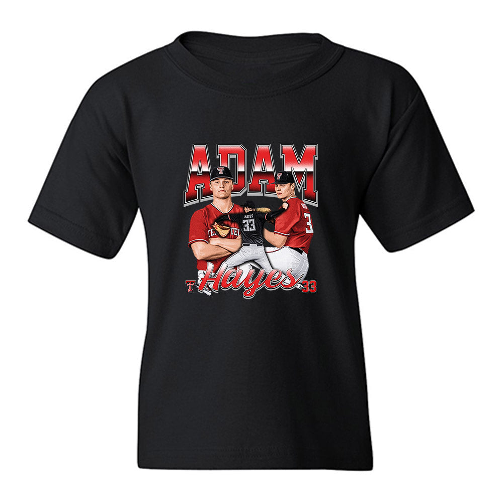 Texas Tech - NCAA Baseball : Adam Hayes - Collage Youth T-Shirt-0