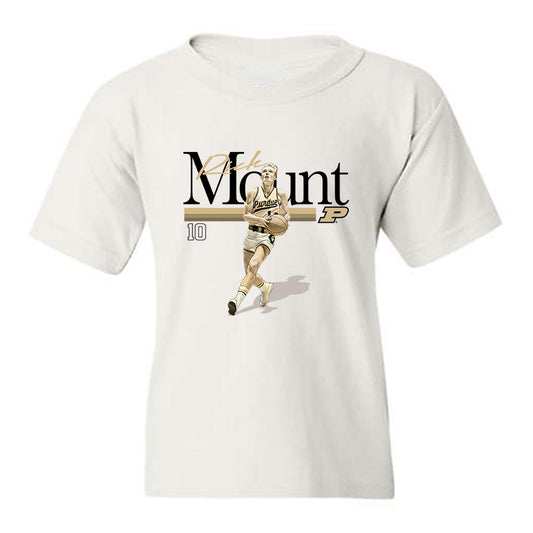Purdue - NCAA Men's Basketball Legends : Rick Mount - Graphic Tee Youth T-Shirt-0