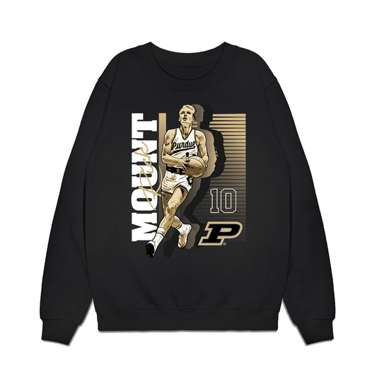 Purdue - NCAA Men's Basketball Legends : Rick Mount - Caricature Premium Crewneck Sweatshirt-0