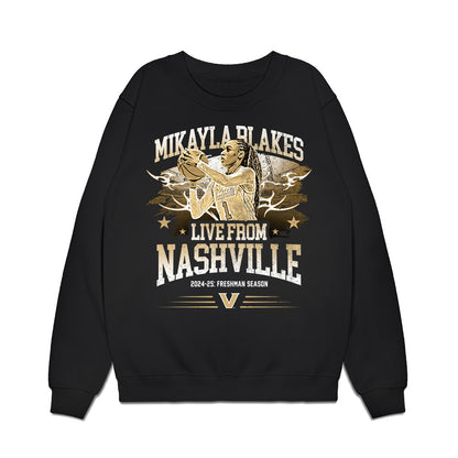 Vanderbilt - NCAA Women's Basketball : Mikayla Blakes - MB1 Tour (Freshman Season) Premium Crewneck Sweatshirt-0