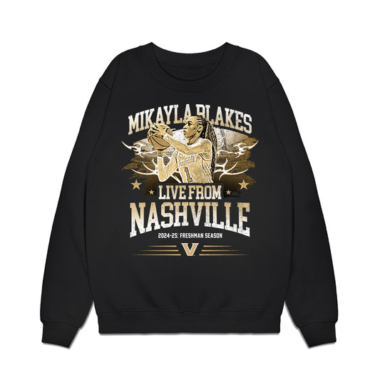 Vanderbilt - NCAA Women's Basketball : Mikayla Blakes - MB1 Tour (Freshman Season) Premium Crewneck Sweatshirt-0