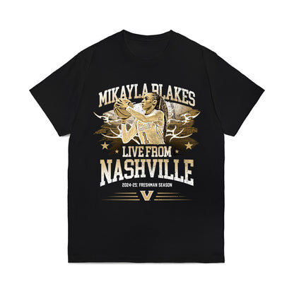 Vanderbilt - NCAA Women's Basketball : Mikayla Blakes - MB1 Tour (Freshman Season) Comfort Colors T-Shirt-0