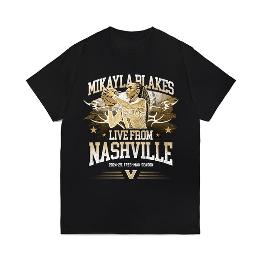 Vanderbilt - NCAA Women's Basketball : Mikayla Blakes - MB1 Tour (Freshman Season) Comfort Colors T-Shirt-0