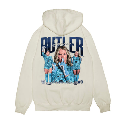 Butler - NCAA Women's Soccer : Addison Ash - Collage Premium Hooded Sweatshirt-1