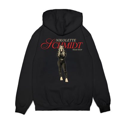 Texas Tech - NCAA Softball : Nikolette Schmidt - Graphic Premium Hooded Sweatshirt-1
