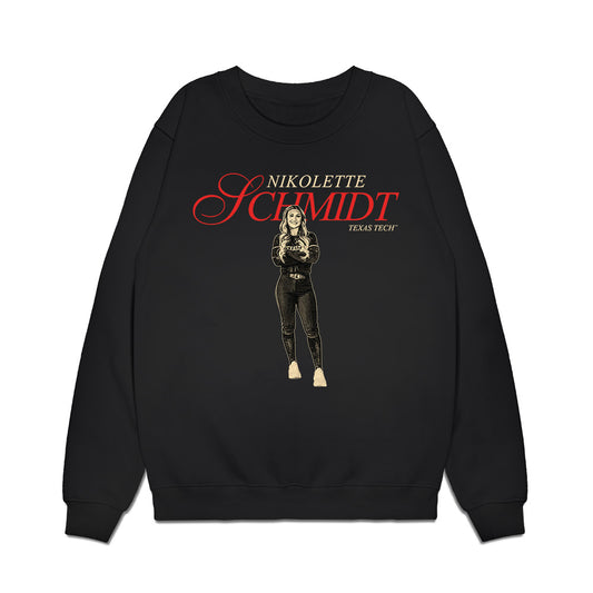 Texas Tech - NCAA Softball : Nikolette Schmidt - Graphic Premium Crewneck Sweatshirt-0