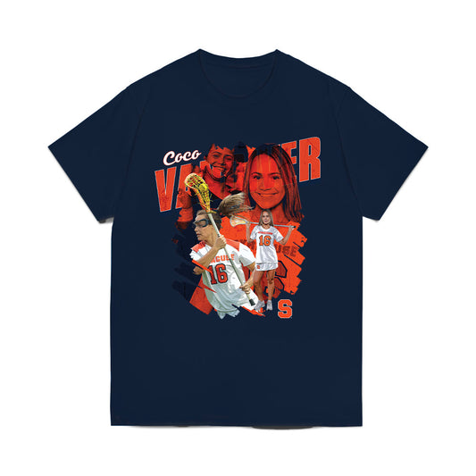 Syracuse - NCAA Women's Lacrosse : Coco Vandiver - Collage Comfort Colors T-Shirt-0