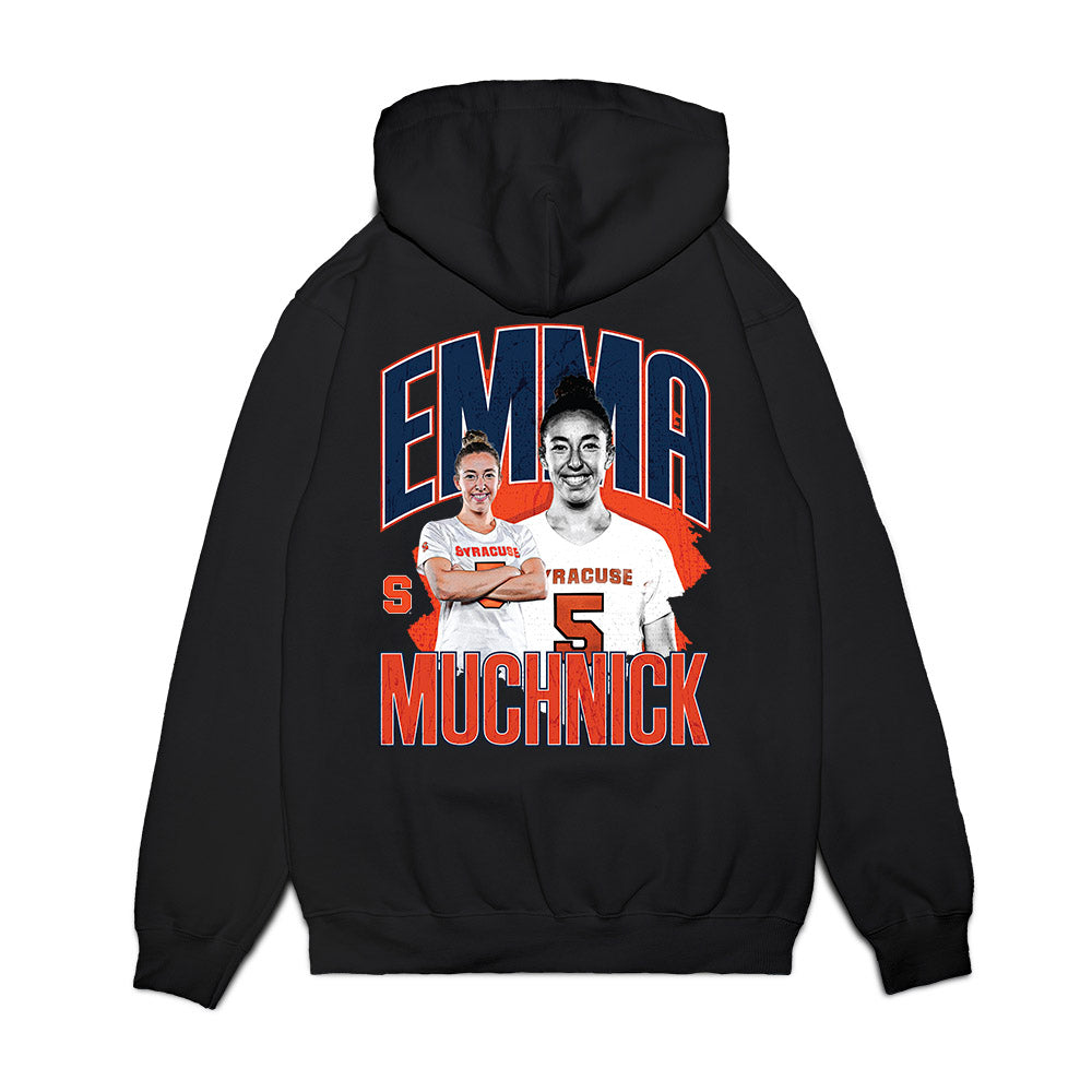 Syracuse - NCAA Women's Lacrosse : Emma Muchnick - Collage Premium Hooded Sweatshirt-1