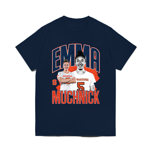 Syracuse - NCAA Women's Lacrosse : Emma Muchnick - Collage Comfort Colors T-Shirt-0