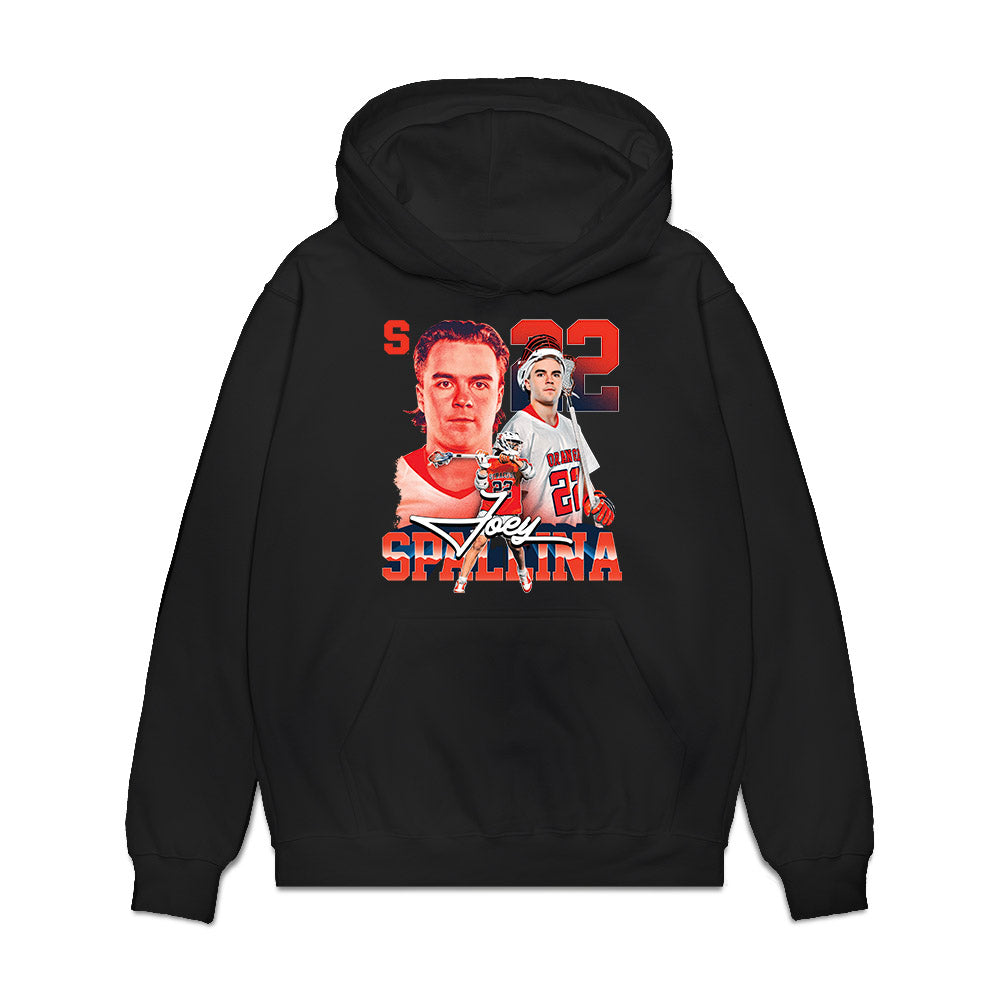 Syracuse - NCAA Men's Lacrosse : Joey Spallina - Collage Premium Hooded Sweatshirt-0