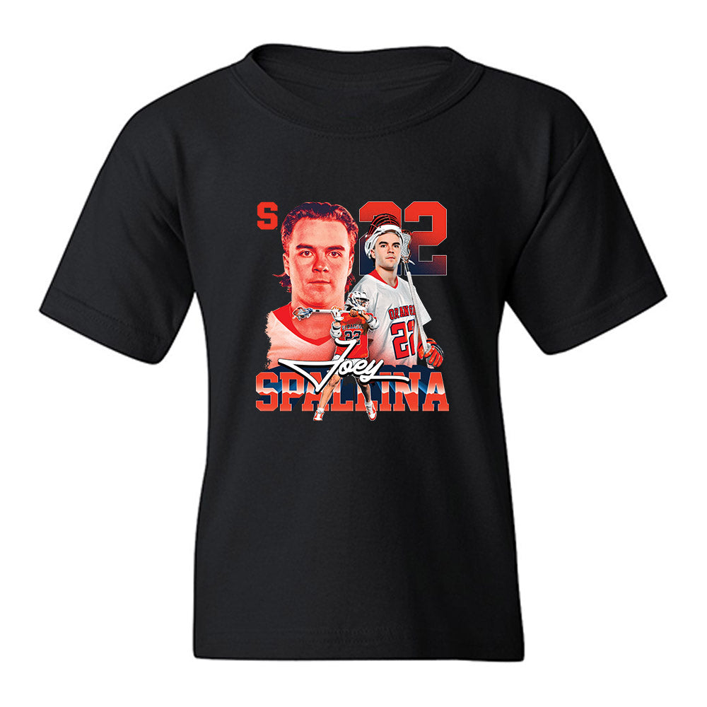 Syracuse - NCAA Men's Lacrosse : Joey Spallina - Collage Youth T-Shirt-0