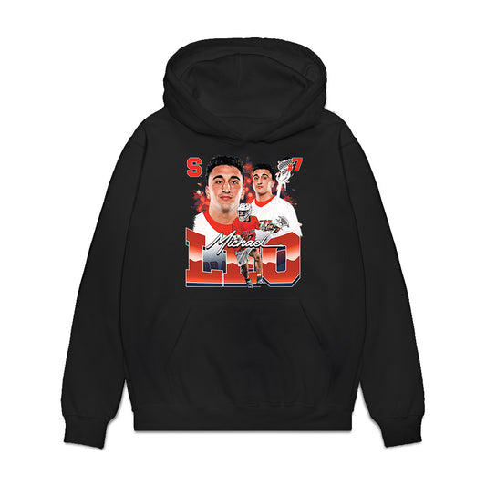 Syracuse - NCAA Men's Lacrosse : Michael Leo - Collage Premium Hooded Sweatshirt-0