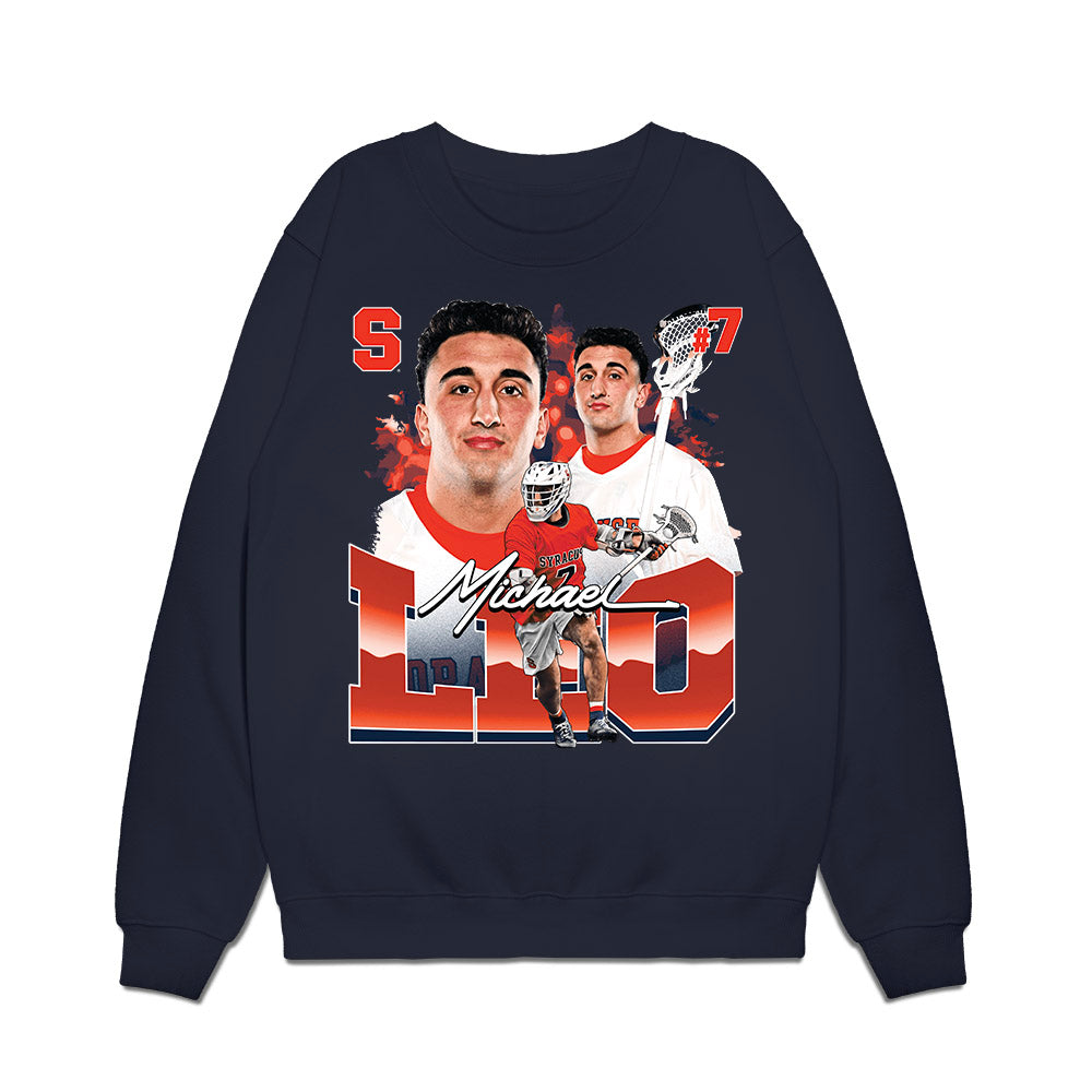 Syracuse - NCAA Men's Lacrosse : Michael Leo - Collage Premium Crewneck Sweatshirt-0