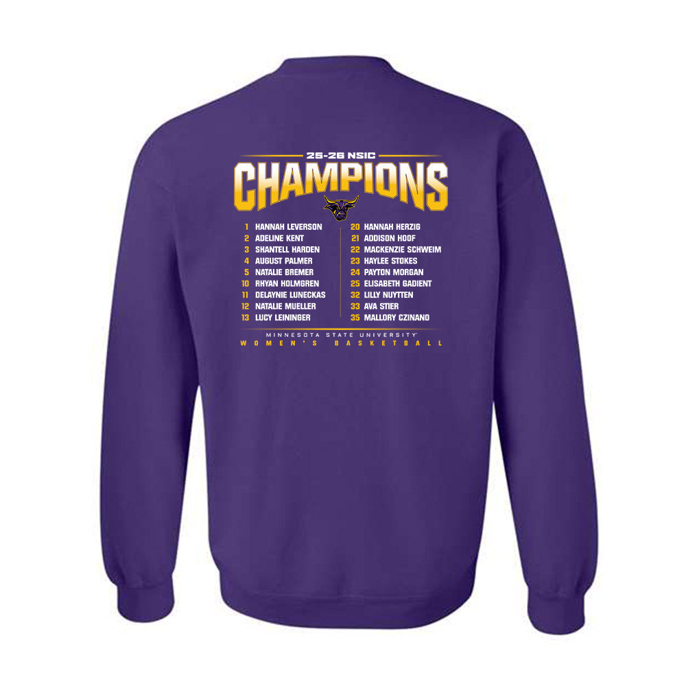 Minn. St. - NCAA Women's Basketball : - 25-26 NSIC Champions Crewneck Sweatshirt-1