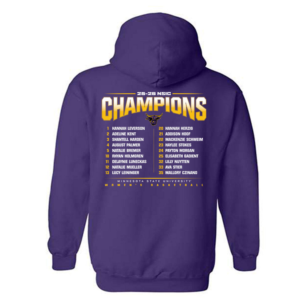 Minn. St. - NCAA Women's Basketball : - 25-26 NSIC Champions Hooded Sweatshirt-1
