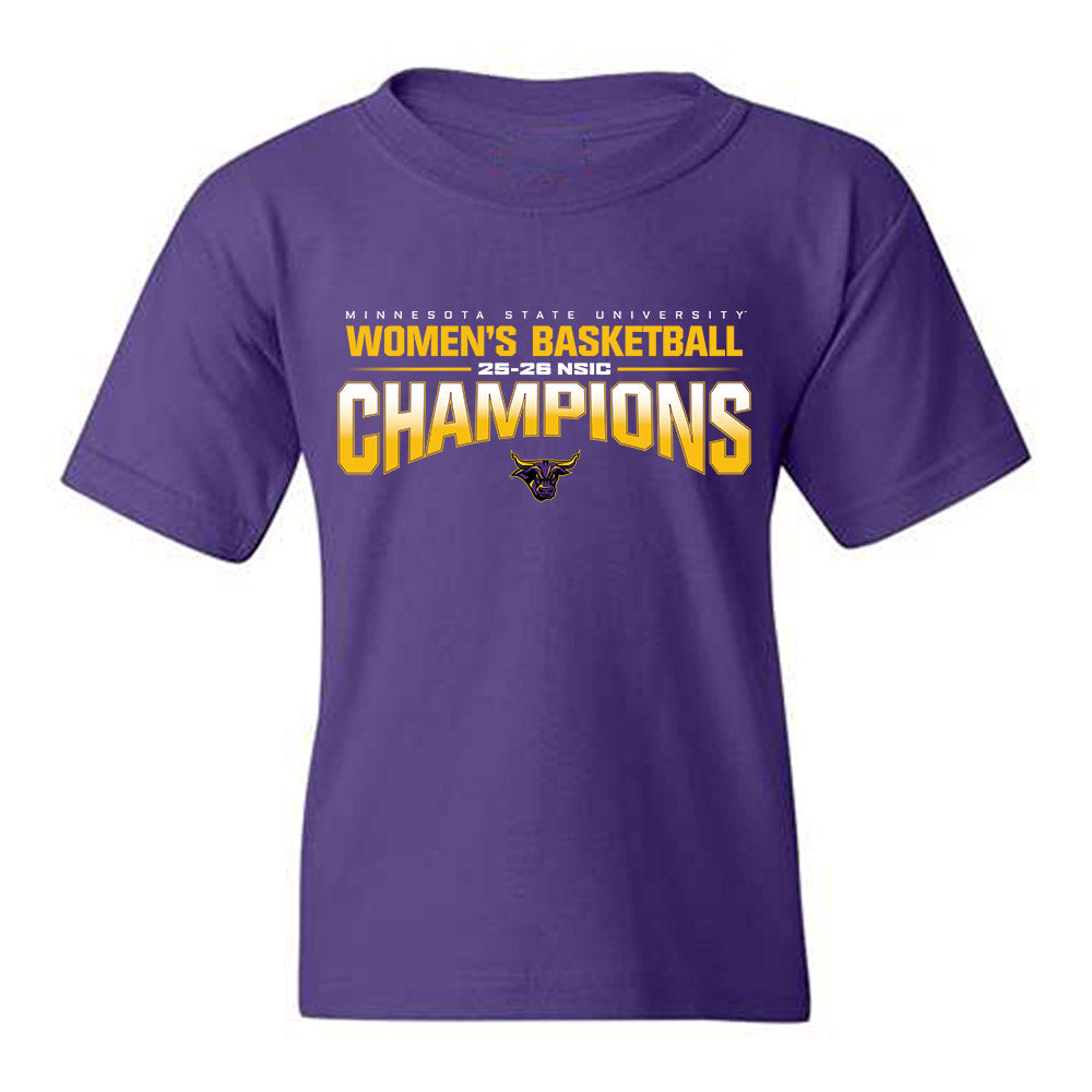 Minn. St. - NCAA Women's Basketball : - 25-26 NSIC Champions Youth T-Shirt-0