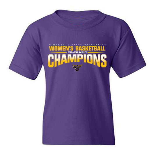 Minn. St. - NCAA Women's Basketball : - 25-26 NSIC Champions Youth T-Shirt-0