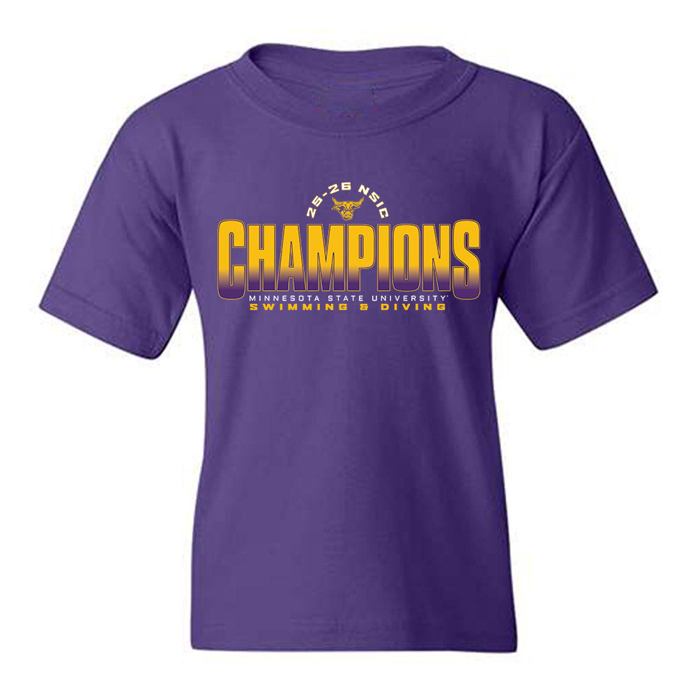Minn. St. - NCAA Women's Swimming & Diving : Savannah Acker - 25-26 NSIC Champions Shersey Youth T-Shirt-0