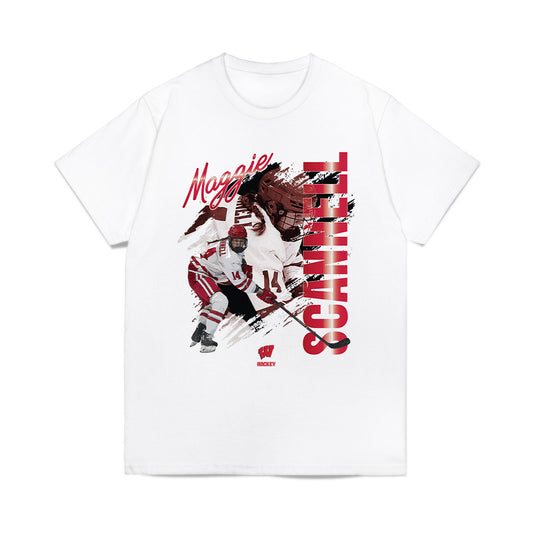 Wisconsin - NCAA Women's Ice Hockey : Maggie Scannell - Collage Comfort Colors T-Shirt-0