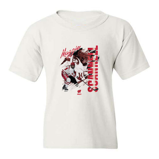 Wisconsin - NCAA Women's Ice Hockey : Maggie Scannell - Collage Youth T-Shirt-0
