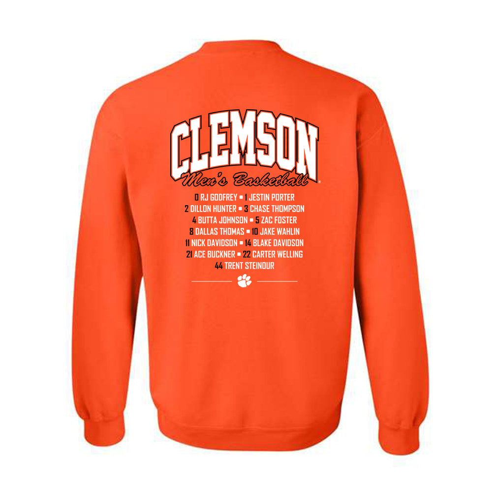 Clemson - NCAA Men's Basketball : - Roster Crewneck Sweatshirt-1