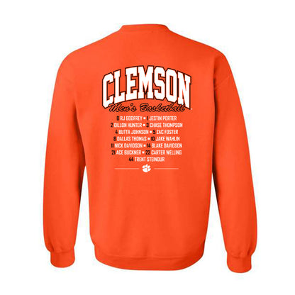 Clemson - NCAA Men's Basketball : - Roster Crewneck Sweatshirt-1