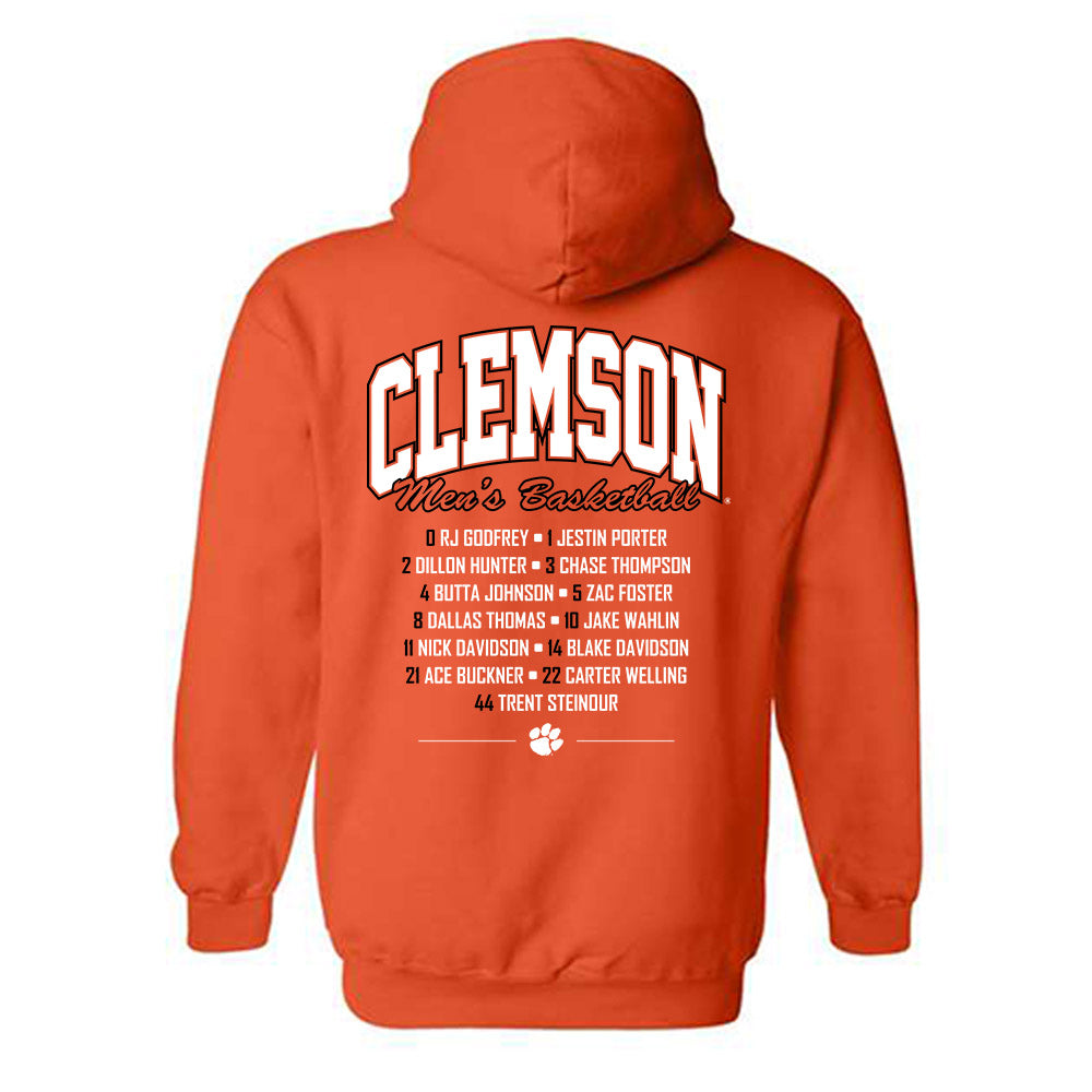 Clemson - NCAA Men's Basketball : - Roster Hooded Sweatshirt-1