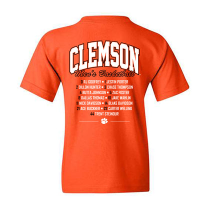 Clemson - NCAA Men's Basketball : - Roster Youth T-Shirt-1