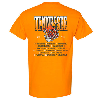 Tennessee - NCAA Men's Basketball : - Roster T-Shirt-1