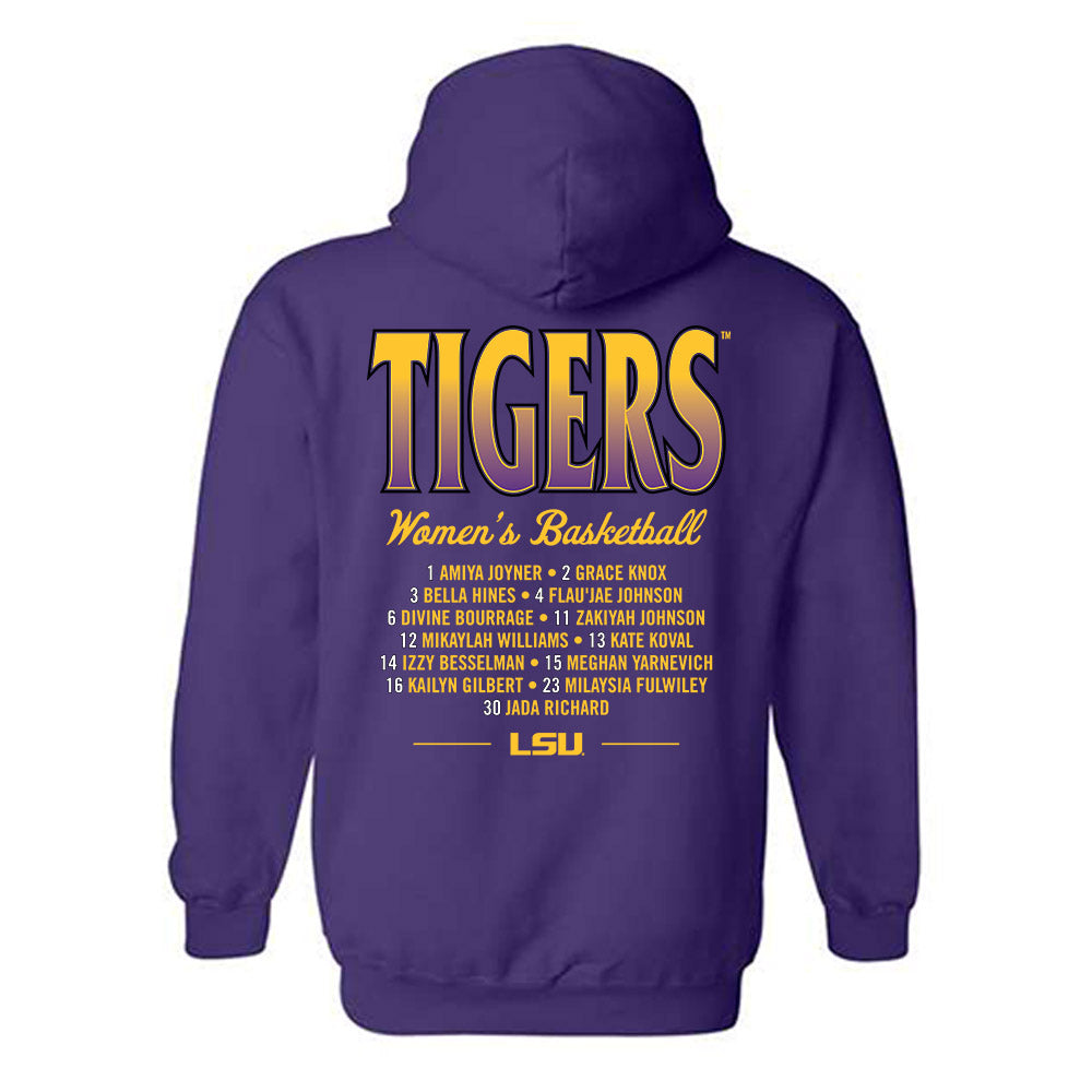 LSU - NCAA Women's Basketball : - Roster Hooded Sweatshirt-1
