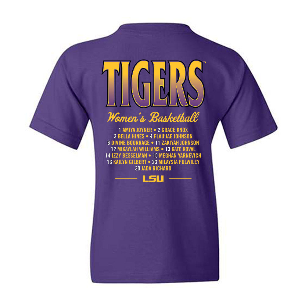 LSU - NCAA Women's Basketball : - Roster Youth T-Shirt-1