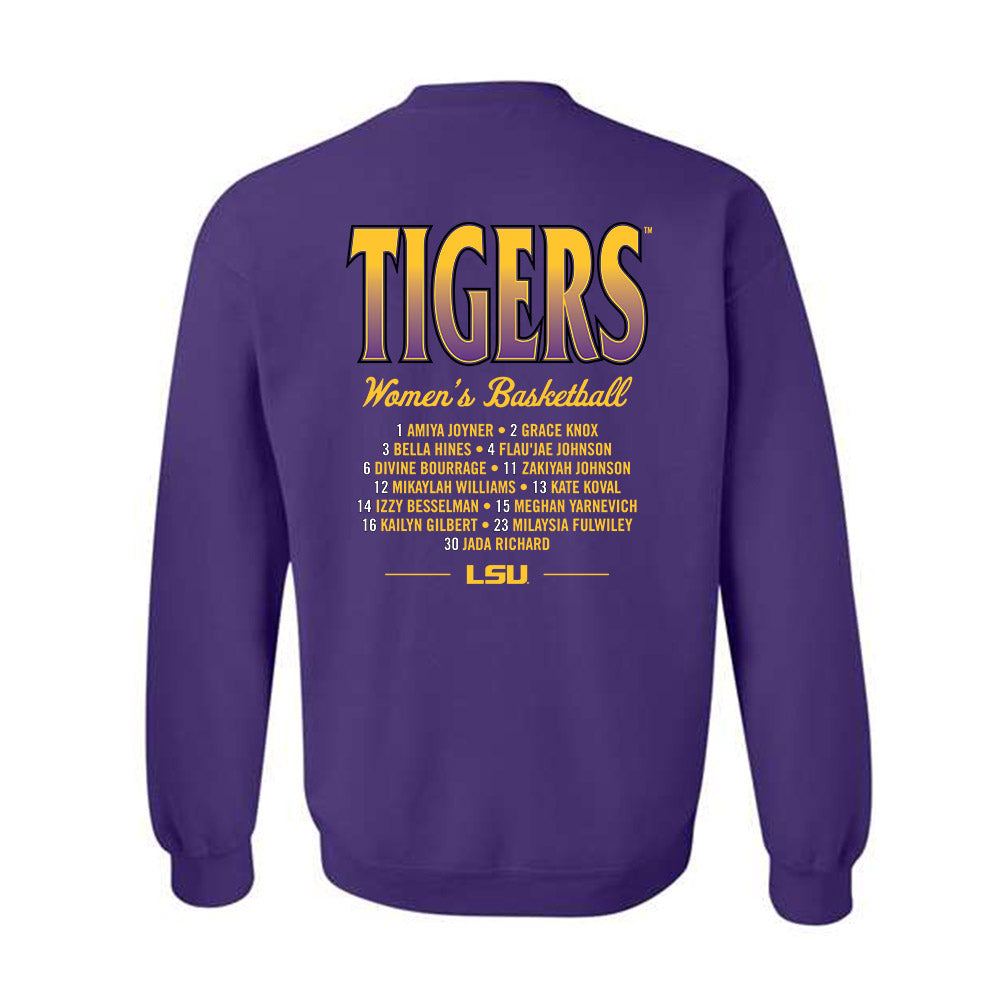 LSU - NCAA Women's Basketball : - Roster Crewneck Sweatshirt-1