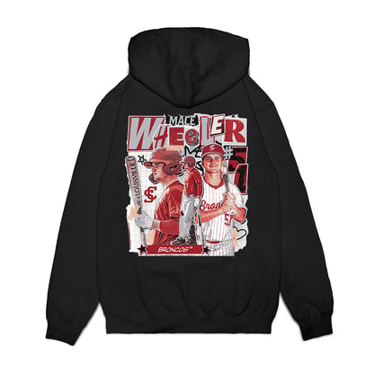 SCU - NCAA Baseball : Mace Wheeler - Caricature Premium Hooded Sweatshirt-1